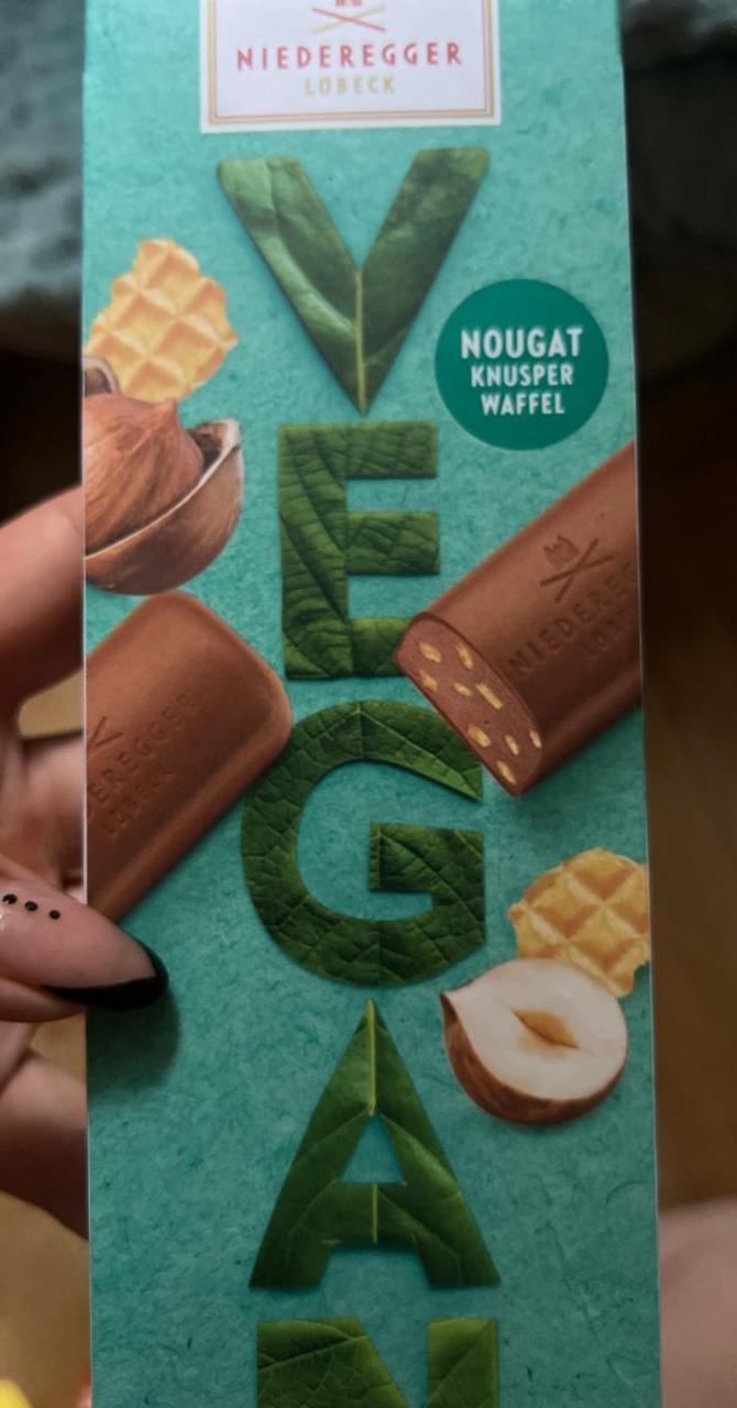 Fotografie - Vegan Nougat Knusper Waffel Niederegger