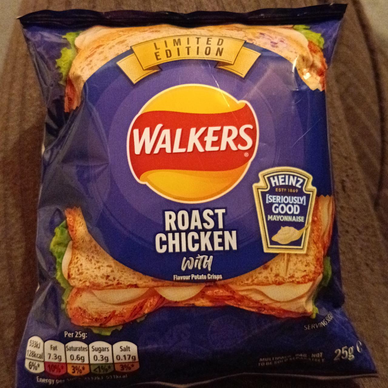 Fotografie - Roast Chicken Flavour Potato Chips Walkers