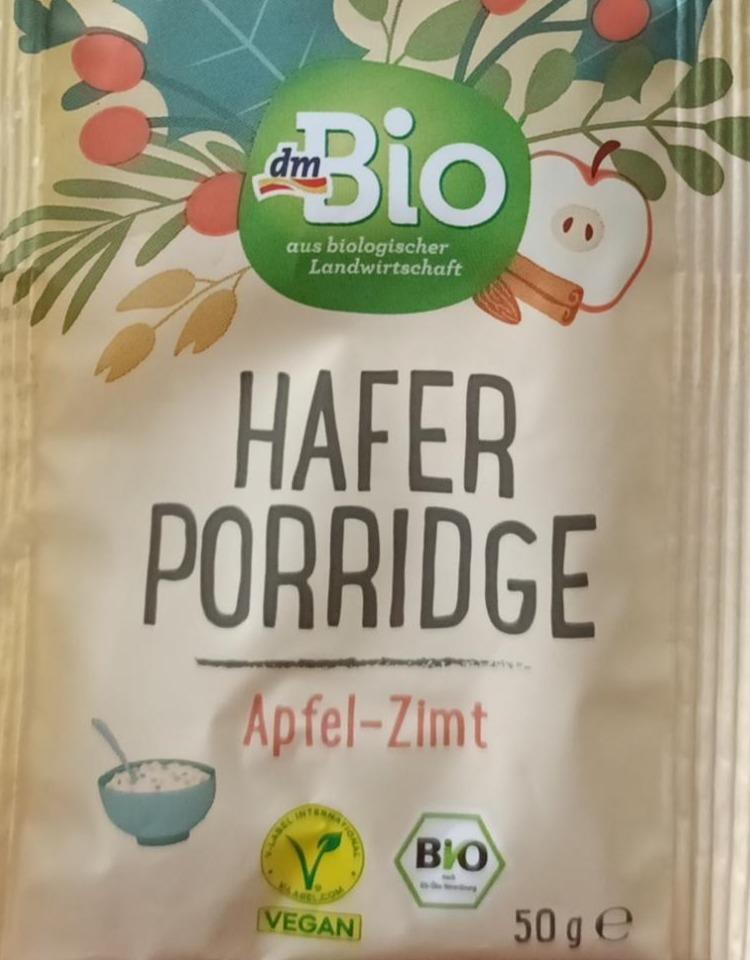 Fotografie - Hafer porridge apfel zimt dmBio