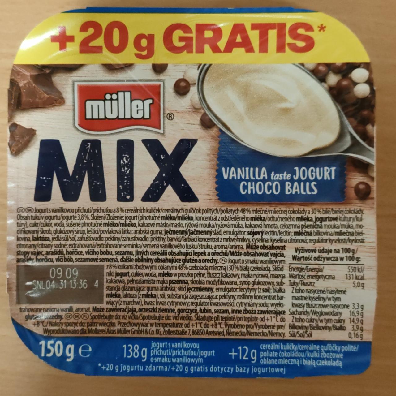 Fotografie - Mix Vanilla taste Jogurt Choco Balls Müller