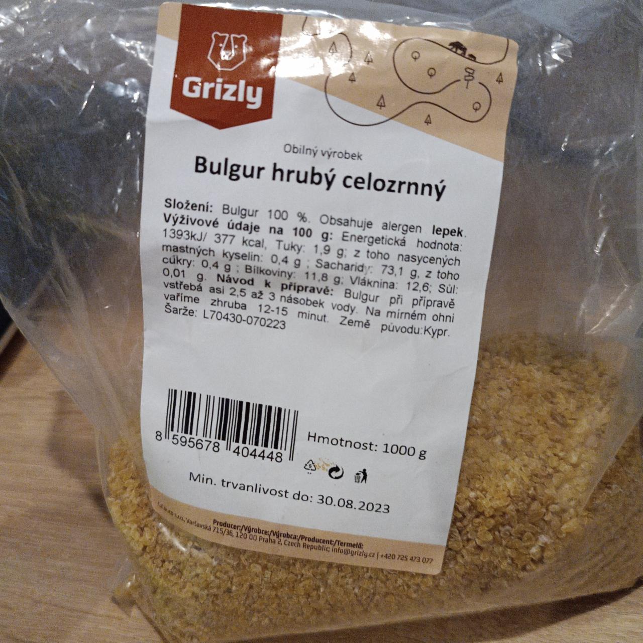 Fotografie - Bulgur hrubý celozrnný Grizly