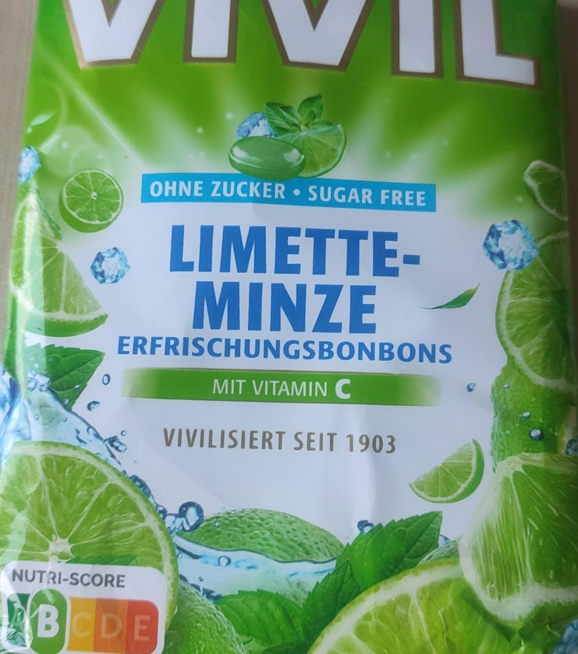 Fotografie - Limette-minze erfrischungsbonbons ohne zucker Vivil