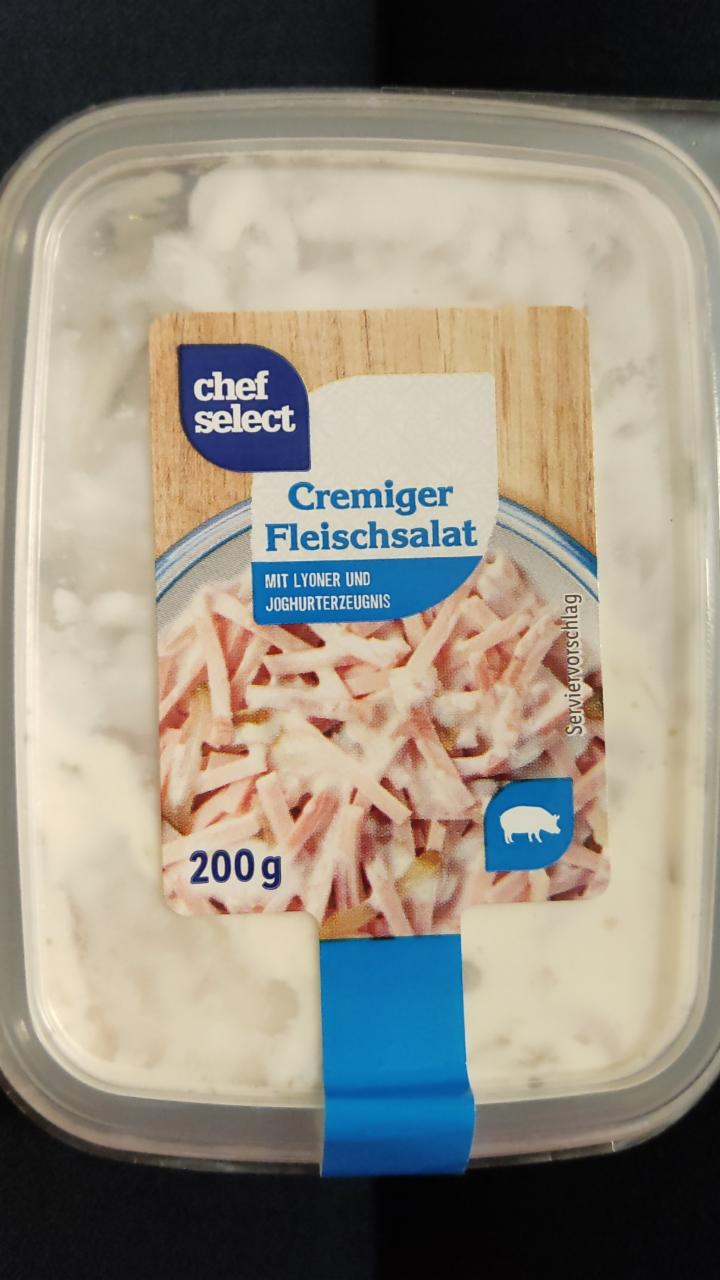 Cremiger Fleischsalat chef select - kJ nutričné a kalórie, hodnoty