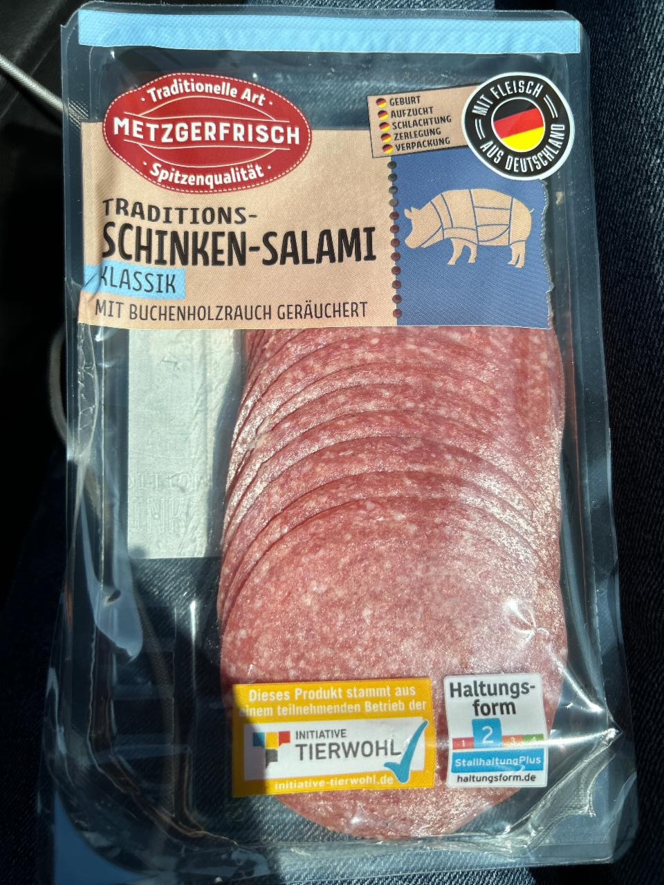 Fotografie - Traditions-Schinken-Salami Klassik Metzgerfrisch