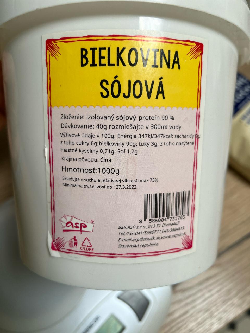 Fotografie - Bielkovina sójová ASP