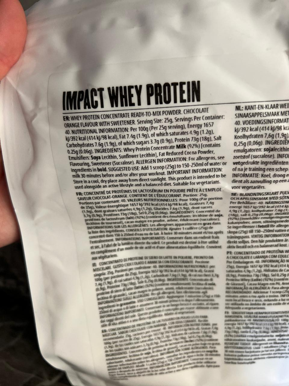 Impact Whey Protein Chocolate Orange Kalórie Kj A Nutričné Hodnoty Kalorickétabuľkysk 2379