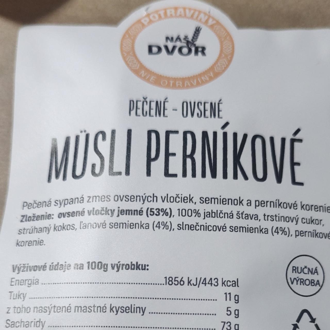 Fotografie - Müsli perníkové Náš Dvor