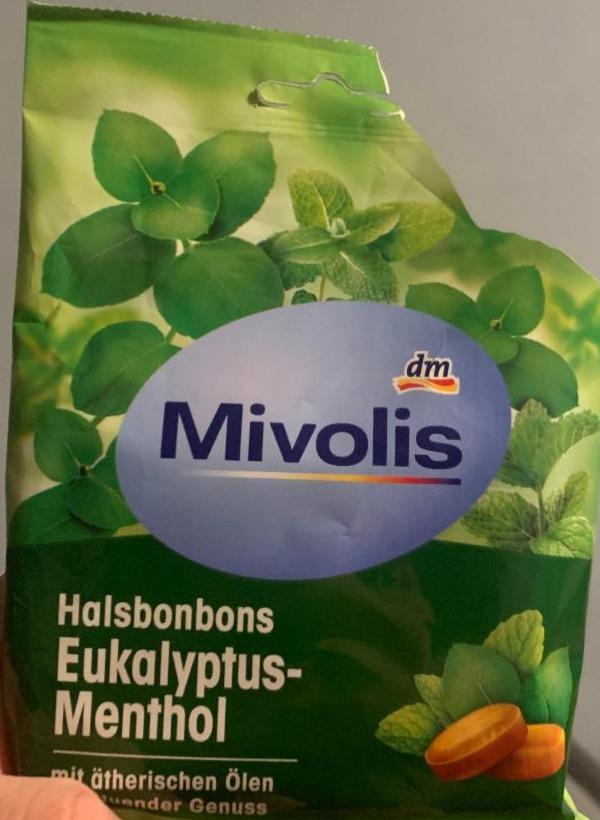 Fotografie - Halsbonbons Eukalyptus-Menthol zuckerfrei Mivolis