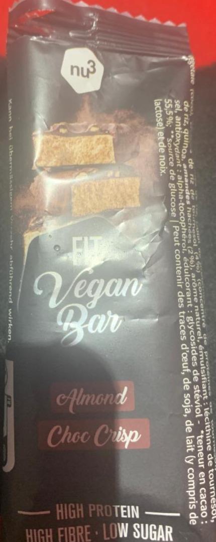 Fotografie - Fit vegan bar Almond Choc Crisp Nu3