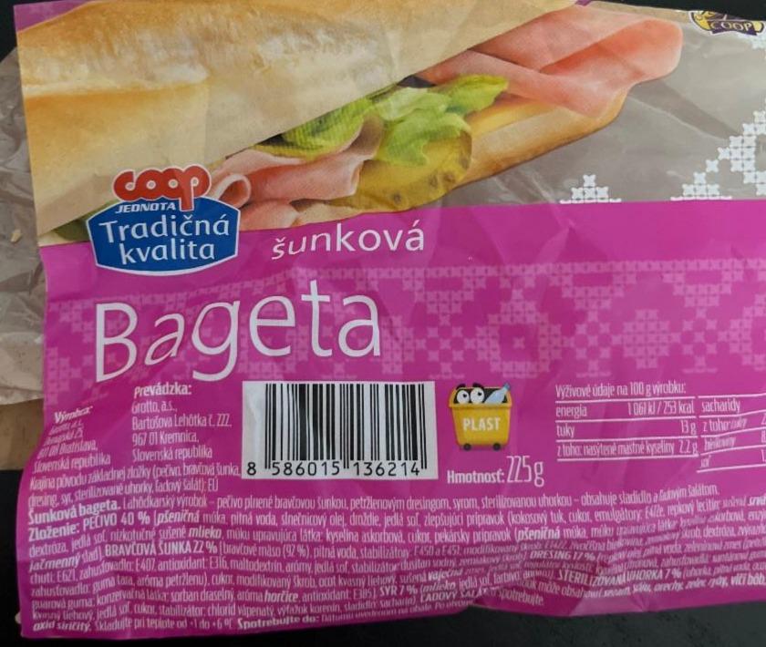 Fotografie - Šunková bageta Coop Tradičná kvalita