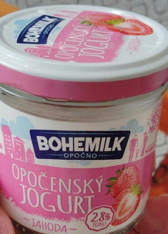 Fotografie - Opočenský jogurt jahoda 2,8% Bohemilk