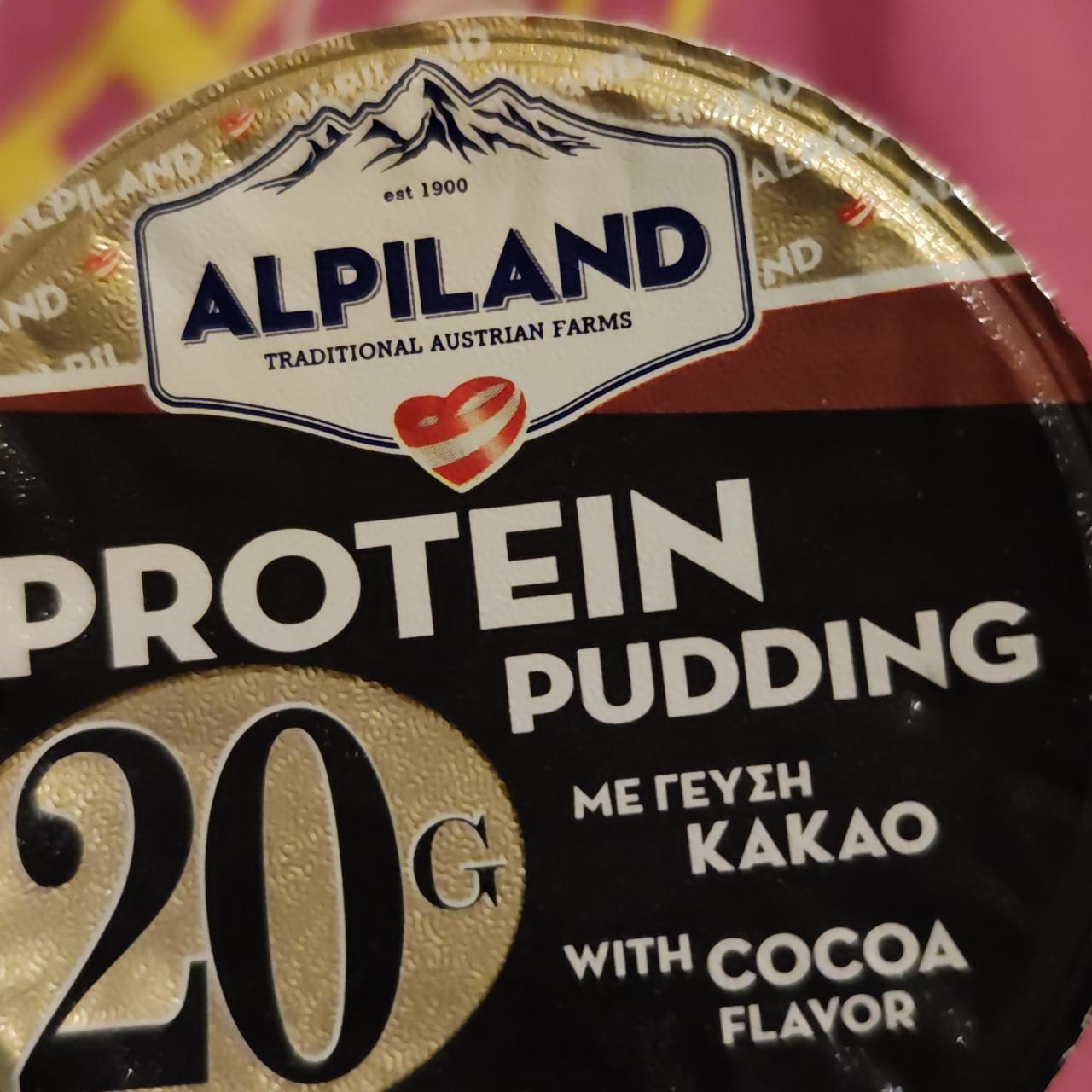 Fotografie - Protein pudding with cocoa flavor Alpiland