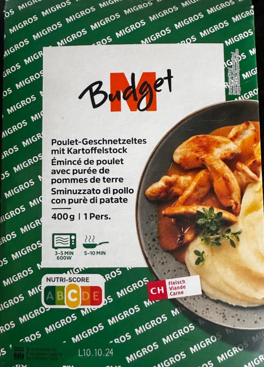 Fotografie - Poulet-Geschnetzeltes mit Kartoffelstock M-Budget