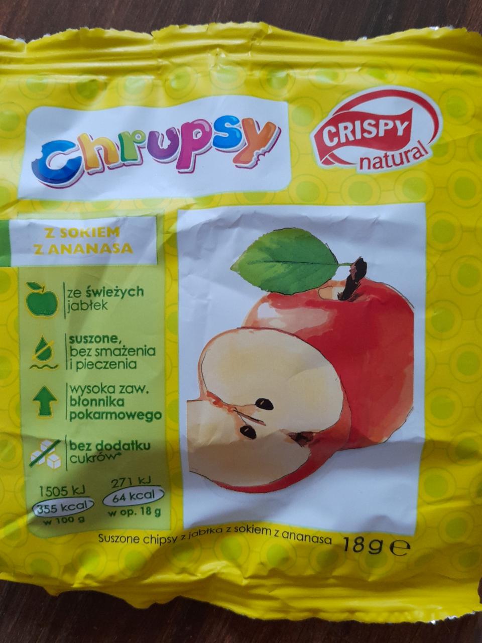 Fotografie - Chrupsy jablka z sokem z ananasa Crispy Natural