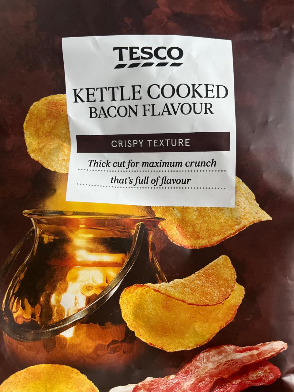 Fotografie - Kettle cooked bacon flavour Tesco