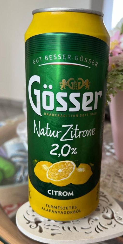 Fotografie - Gösser Natur Zitrone 2,0%