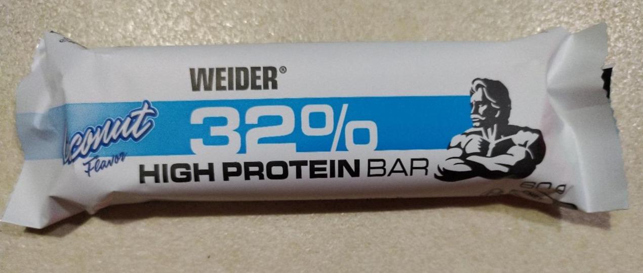 Fotografie - 32% Protein Bar Coconut Weider