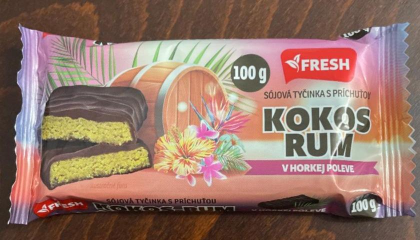 Fotografie - Sójová tyčinka s príchuťoi Kokos Rum v horkej poleve Fresh