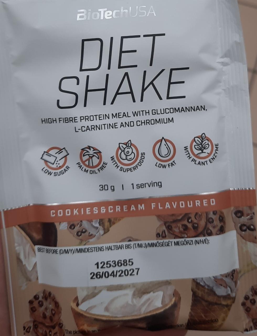 Fotografie - Diet Shake Cookies&Cream Flavoured BioTechUSA