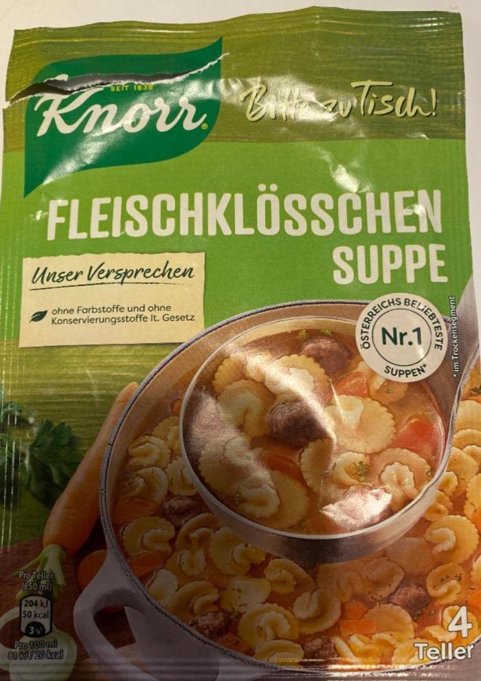 Fotografie - Fleischklösschen Suppe Knorr