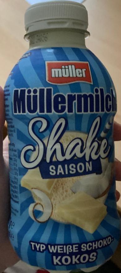 Fotografie - Müllermilch Shake Saison Typ Weiße Schoko-Kokos