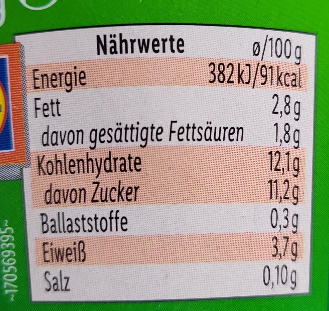 Milbona Bio Fruit Organic Yogurt Strawberry Kalórie Kj A Nutričné Hodnoty Kalorickétabuľkysk 8436