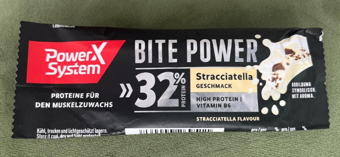 Fotografie - Bite Power Stracciatella Geschmack Power X System