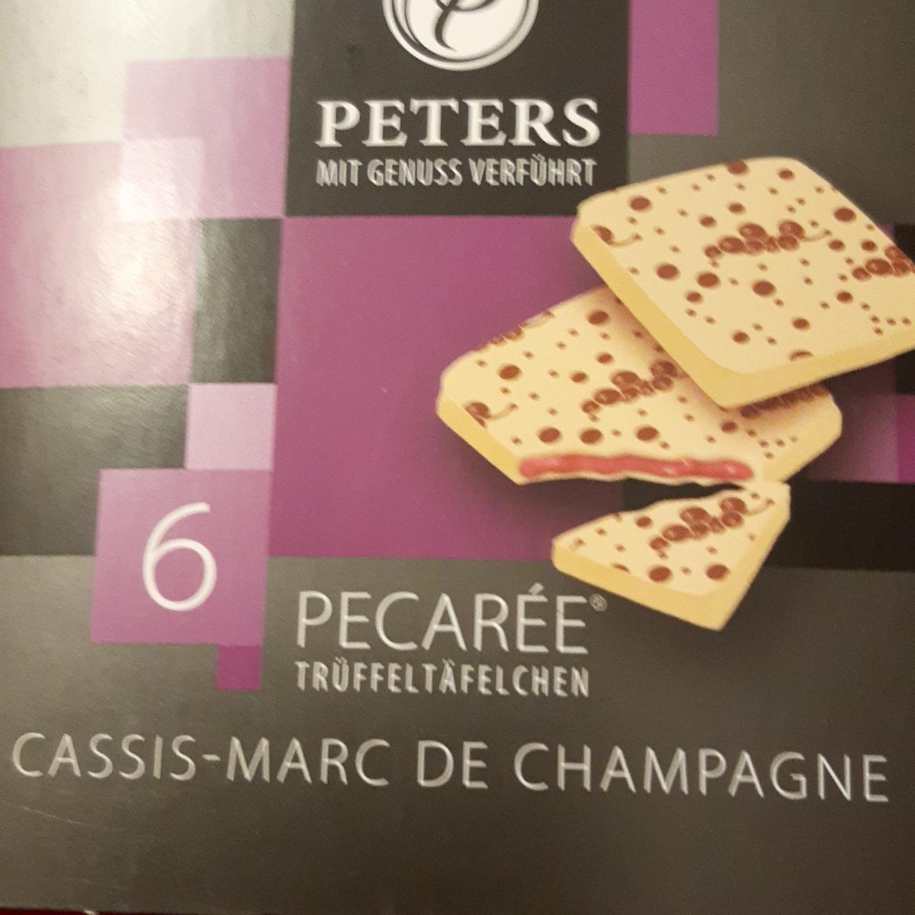 Fotografie - Pecarée truffeltafelchen cassis-marc de champagne Peters