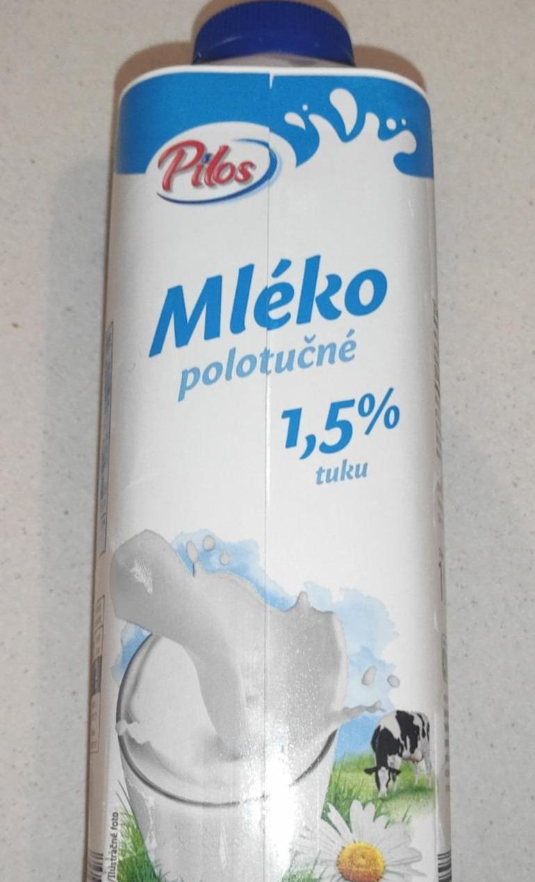 Fotografie - Mléko polotučné 1,5% tuku Pilos