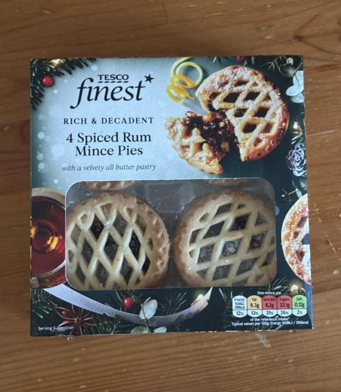 Fotografie - 4 Spiced Rum Mince Pies Tesco finest