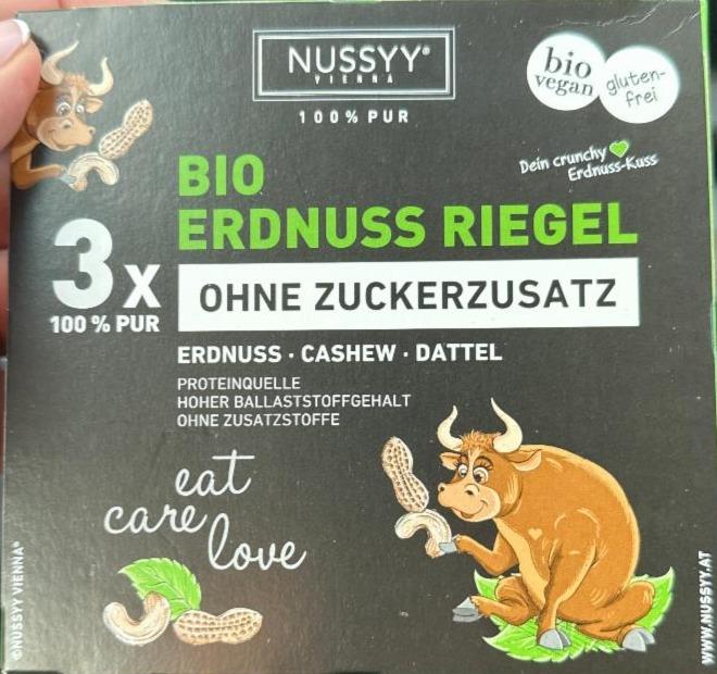 Fotografie - Bio Erdnuss Riegel Nussyy