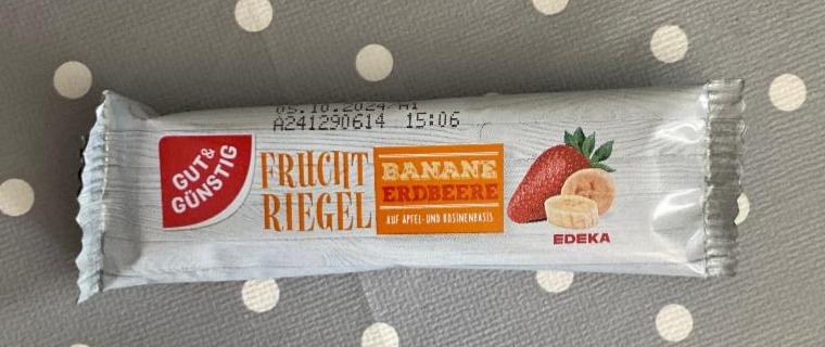 Fotografie - Frucht Riegel Banane Erdbeere Gut&Günstig