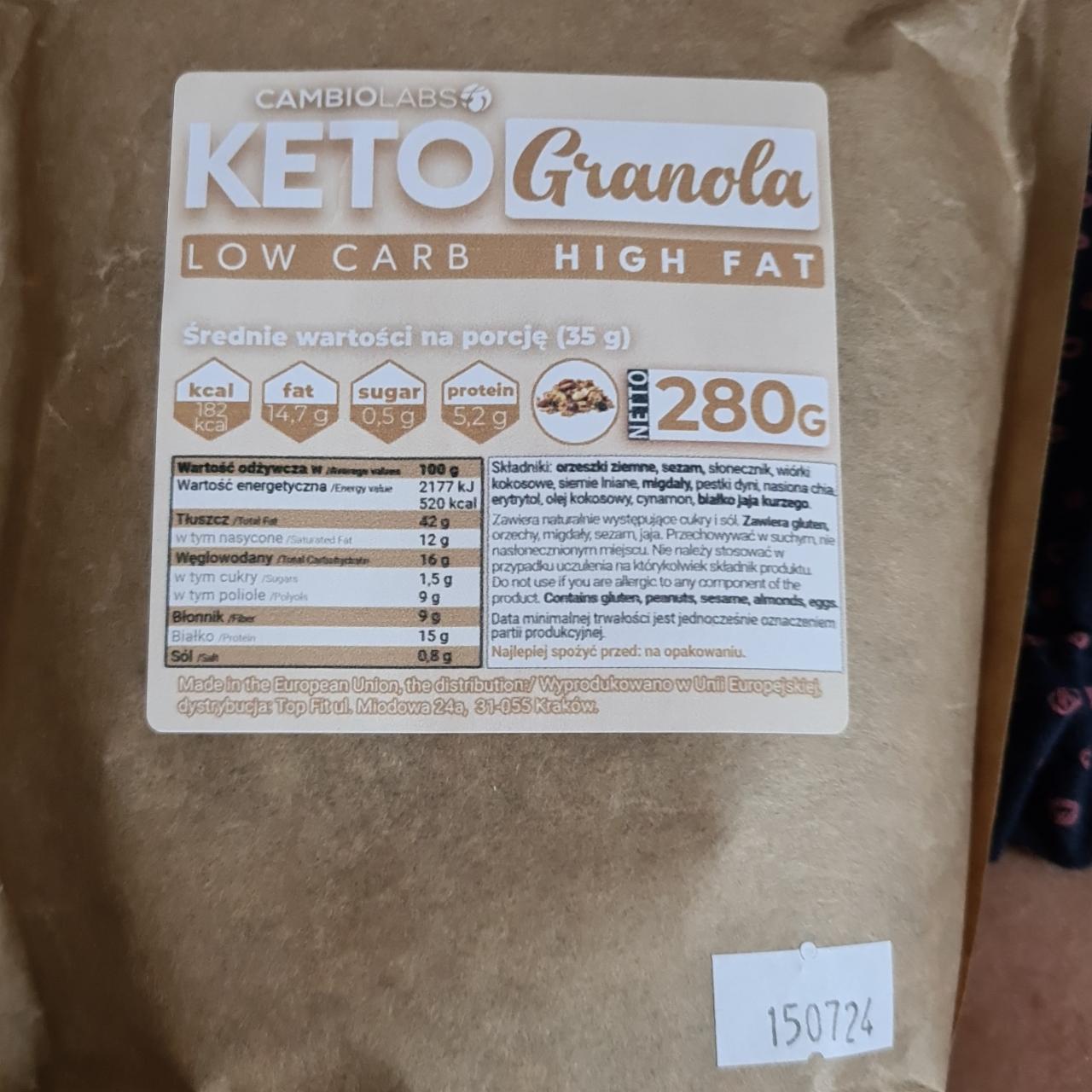 Fotografie - Keto Granola CambioLabs