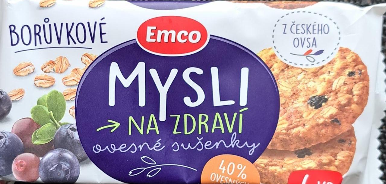 Fotografie - Mysli na zdraví ovesné sušenky borůvkové Emco