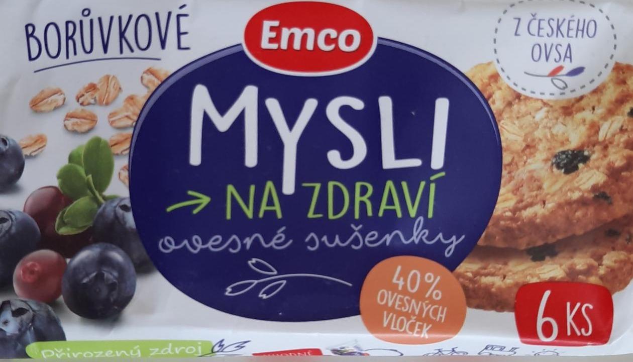 Fotografie - Mysli Na zdraví ovesné sušenky borůvkové Emco