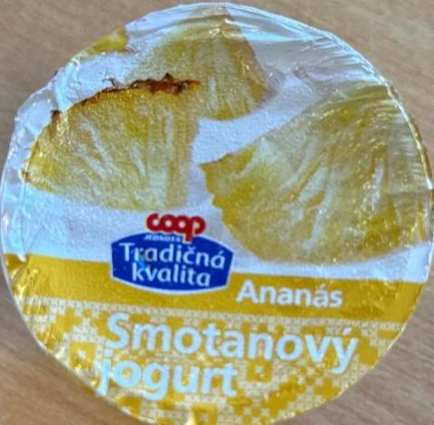 Fotografie - Smotanový jogurt Ananás Coop Tradičná kvalita