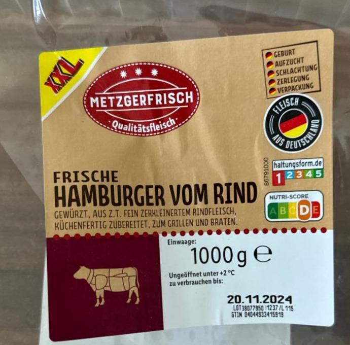 Fotografie - Frische Hamburger Vom Rind Metzgerfrisch