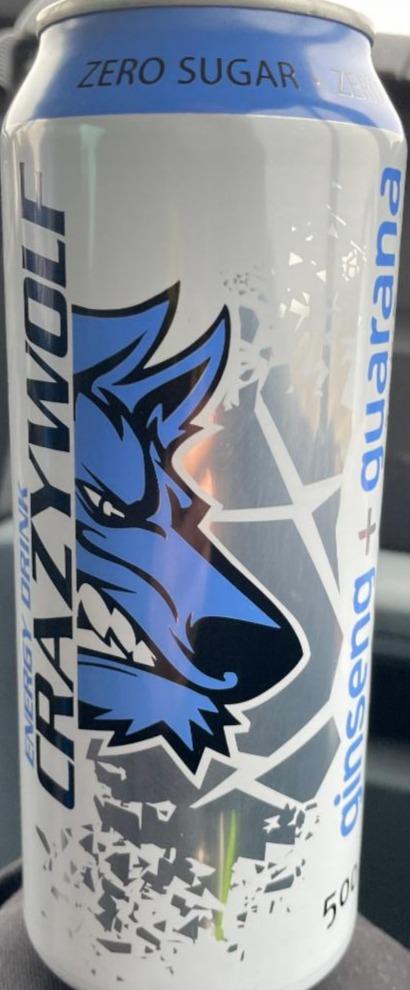 Fotografie - Energy drink ginseng + guarana zero sugar Crazy Wolf