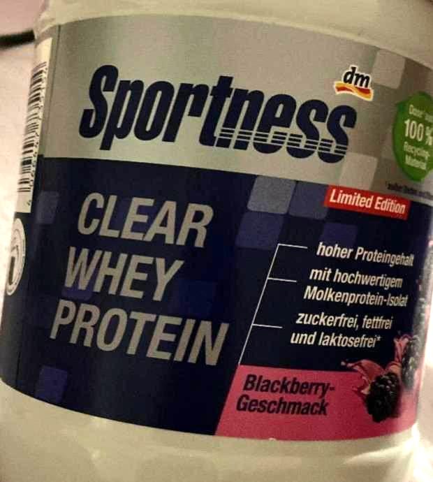 Fotografie - Clear whey protein blackberry-geschmack Sportness