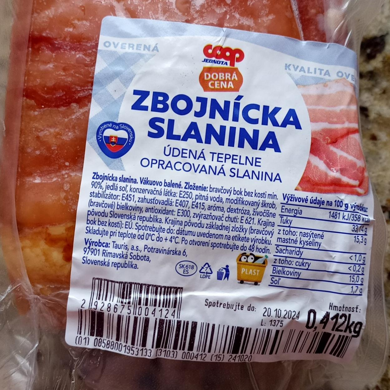 Fotografie - Zbojnícka slanina Coop Jednota Dobrá cena