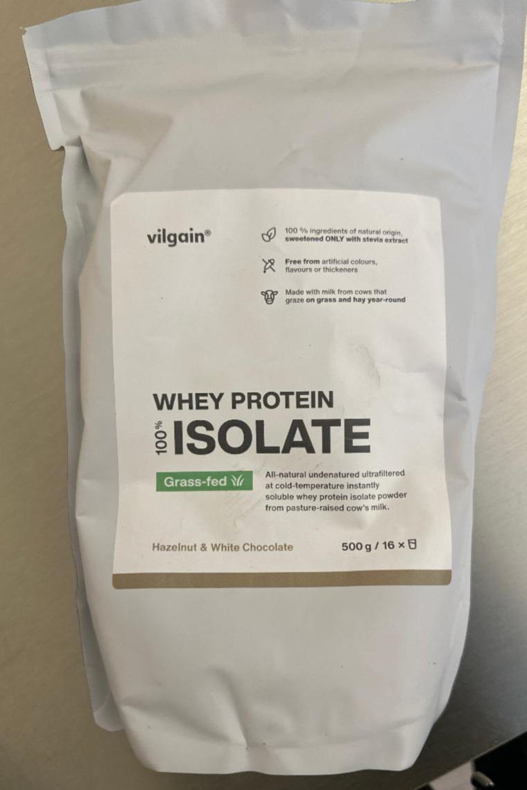 Fotografie - Whey protein 100% isolate grass-fed hazelnut & white chocolate Vilgain