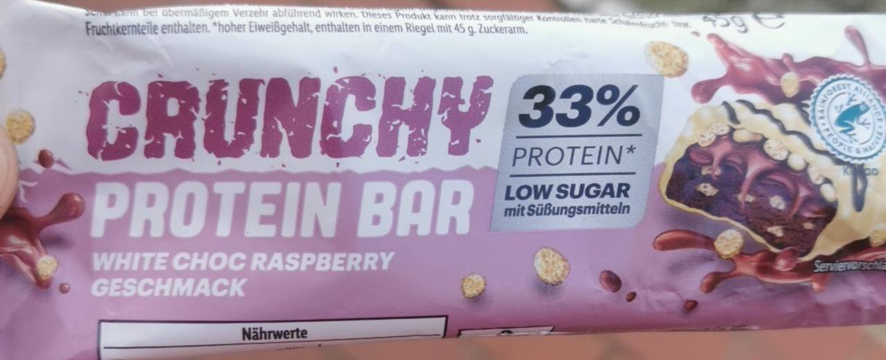 Fotografie - Crunchy protein bar white choc raspberry geschmack