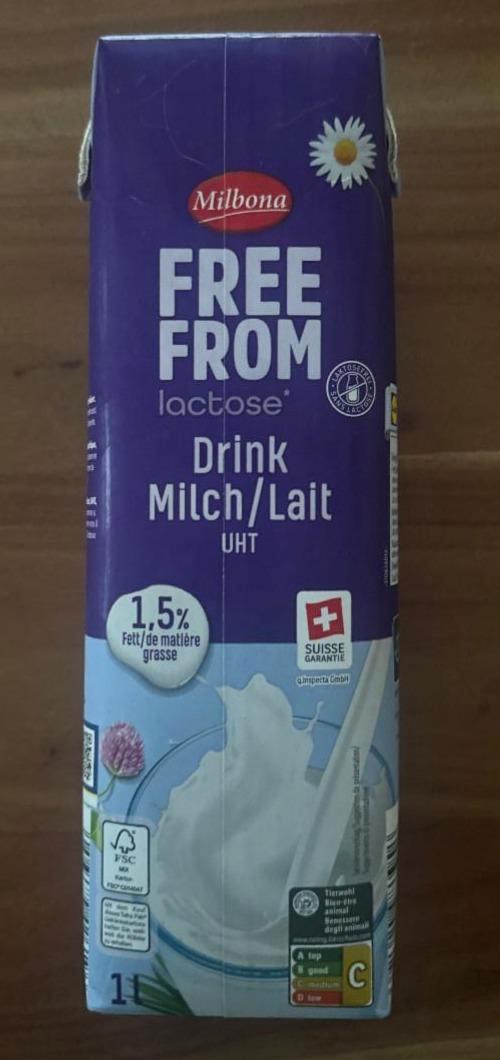 Fotografie - Free From lactose Drink Milch/Lait UHT 1,5% Milbona