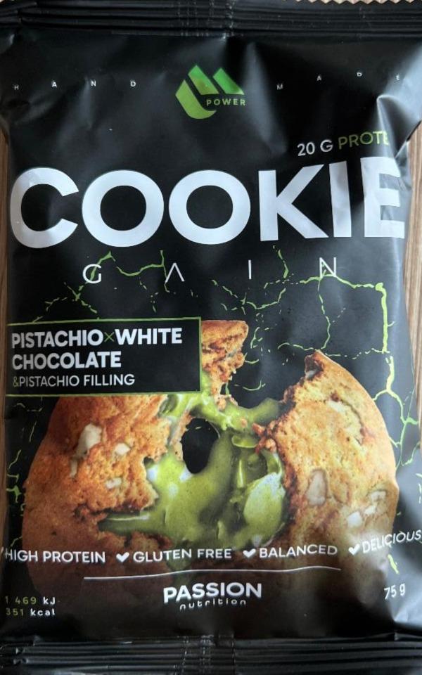 Fotografie - Pistachio & white chocolate cookie gain Passion nutrition