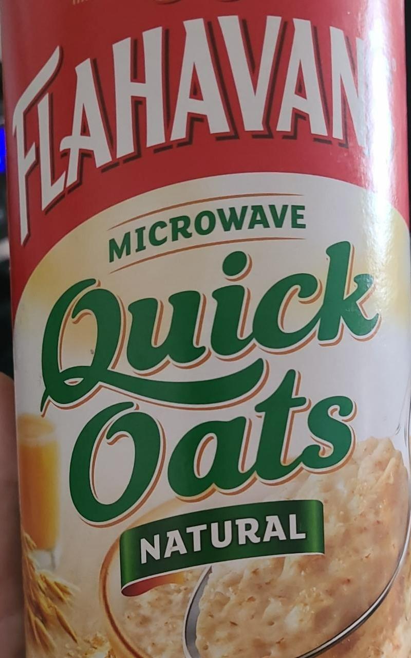 Fotografie - Microowave Quick Oats natural Flavahan's