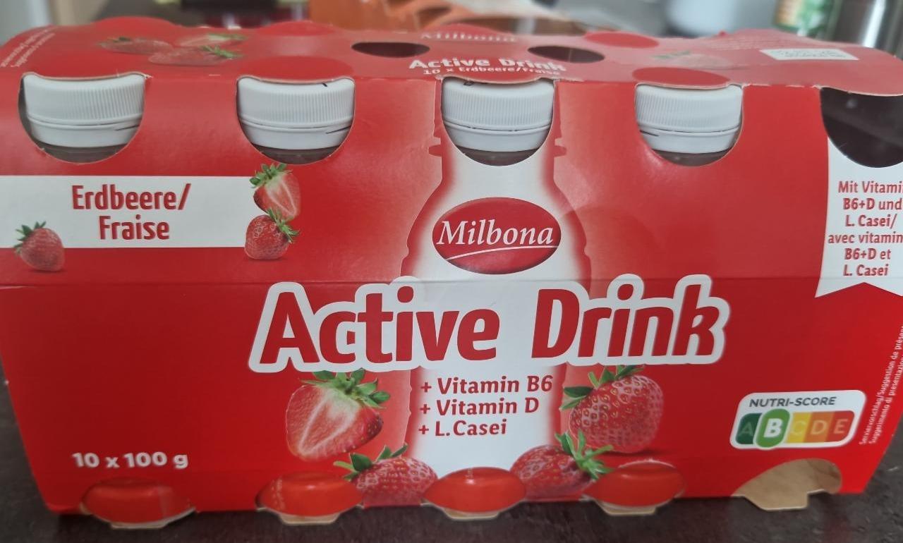 Fotografie - Active Drink Erdbeere Milbona