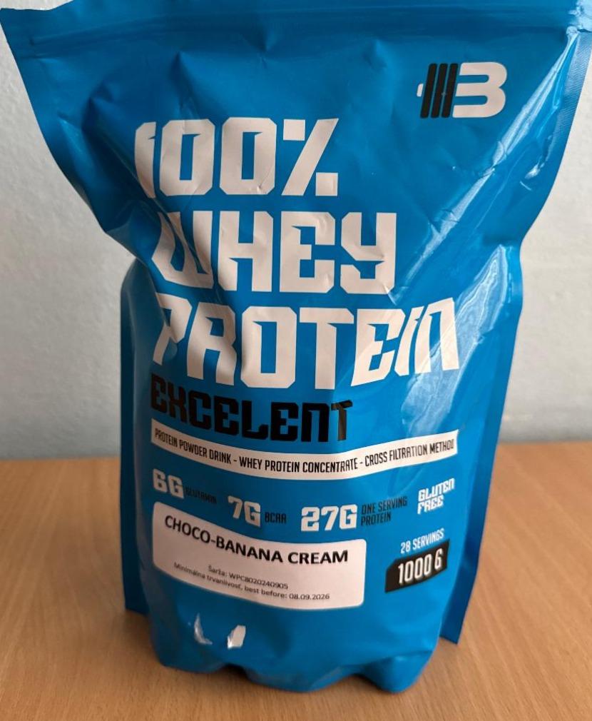 Fotografie - 100% Whey Protein Excelent Choco-Banana Cream Body Nutrition