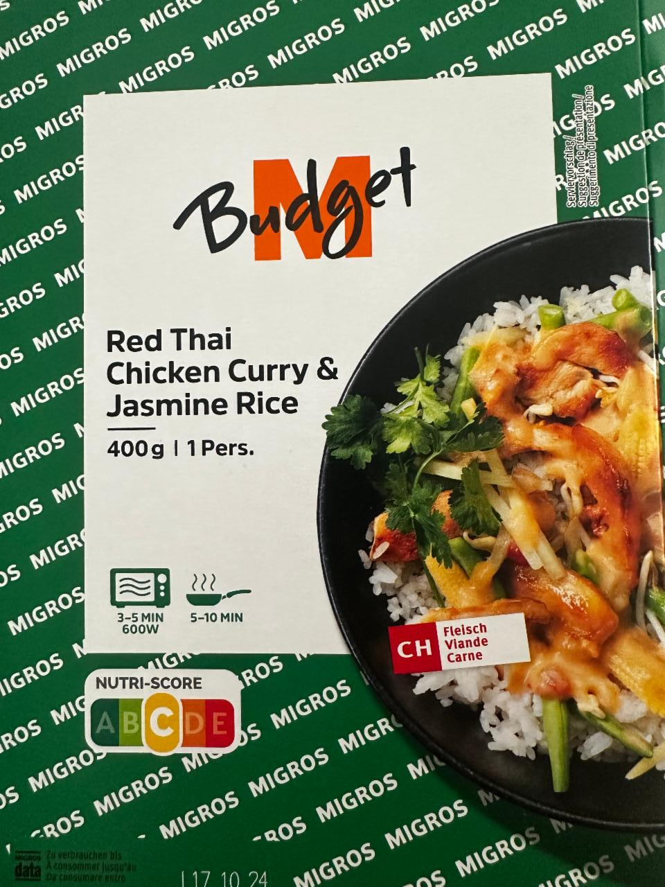 Fotografie - Red Thai Chicken Curry & Jasmine Rice M-Budget