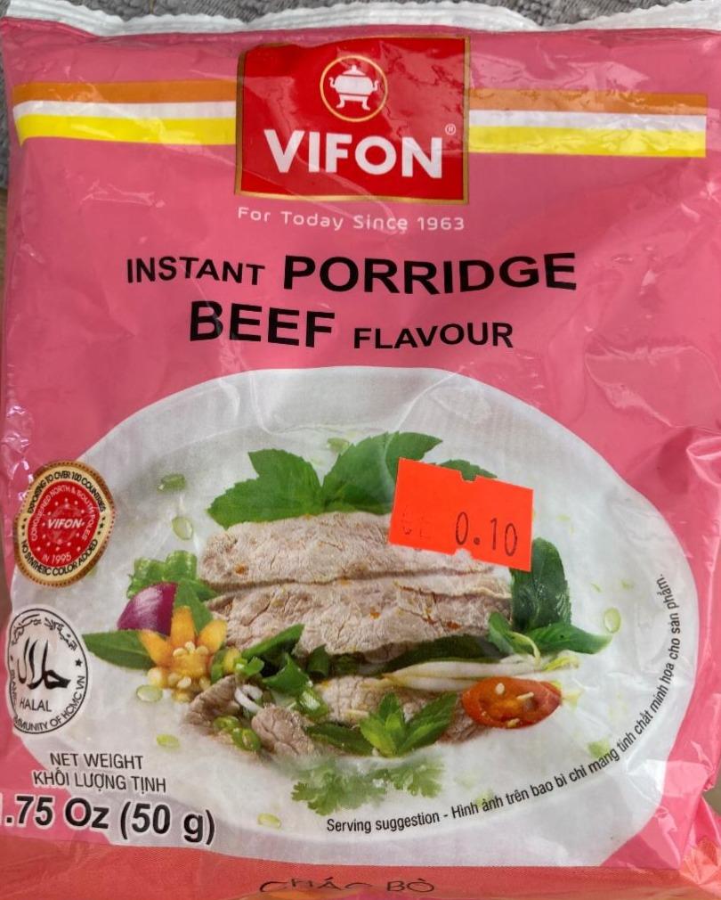 Fotografie - Instant Porridge Beef flavour Vifon