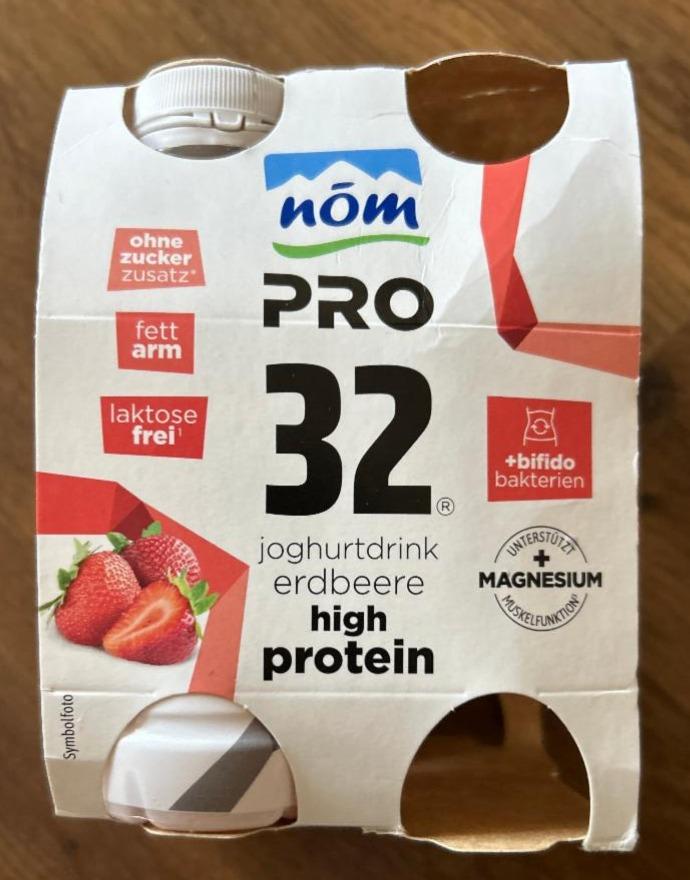 Fotografie - Pro 32 joghurtdrink erdbeere high protein nóm